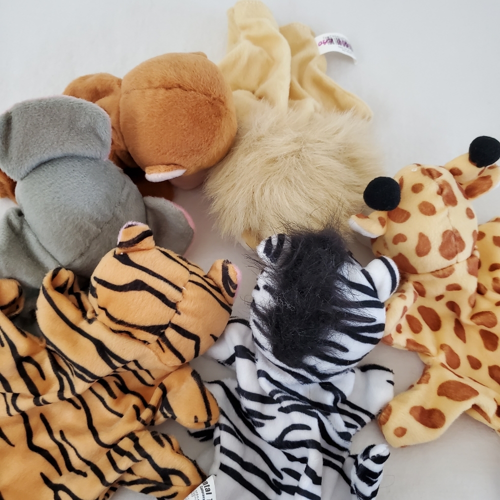 Kids Five Finger Hand Puppets - Wild Animals - Picture 8 of 9
